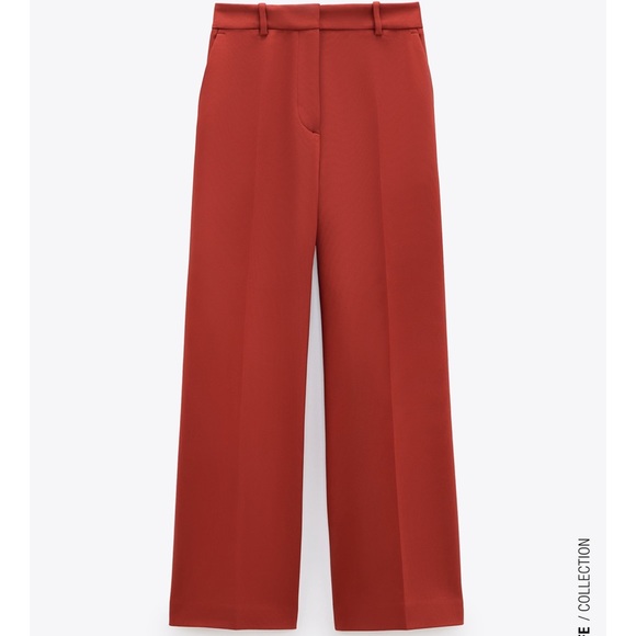 NWT ZARA Mid Rise Cropped Straight Leg Pants XS - Picture 3 of 6